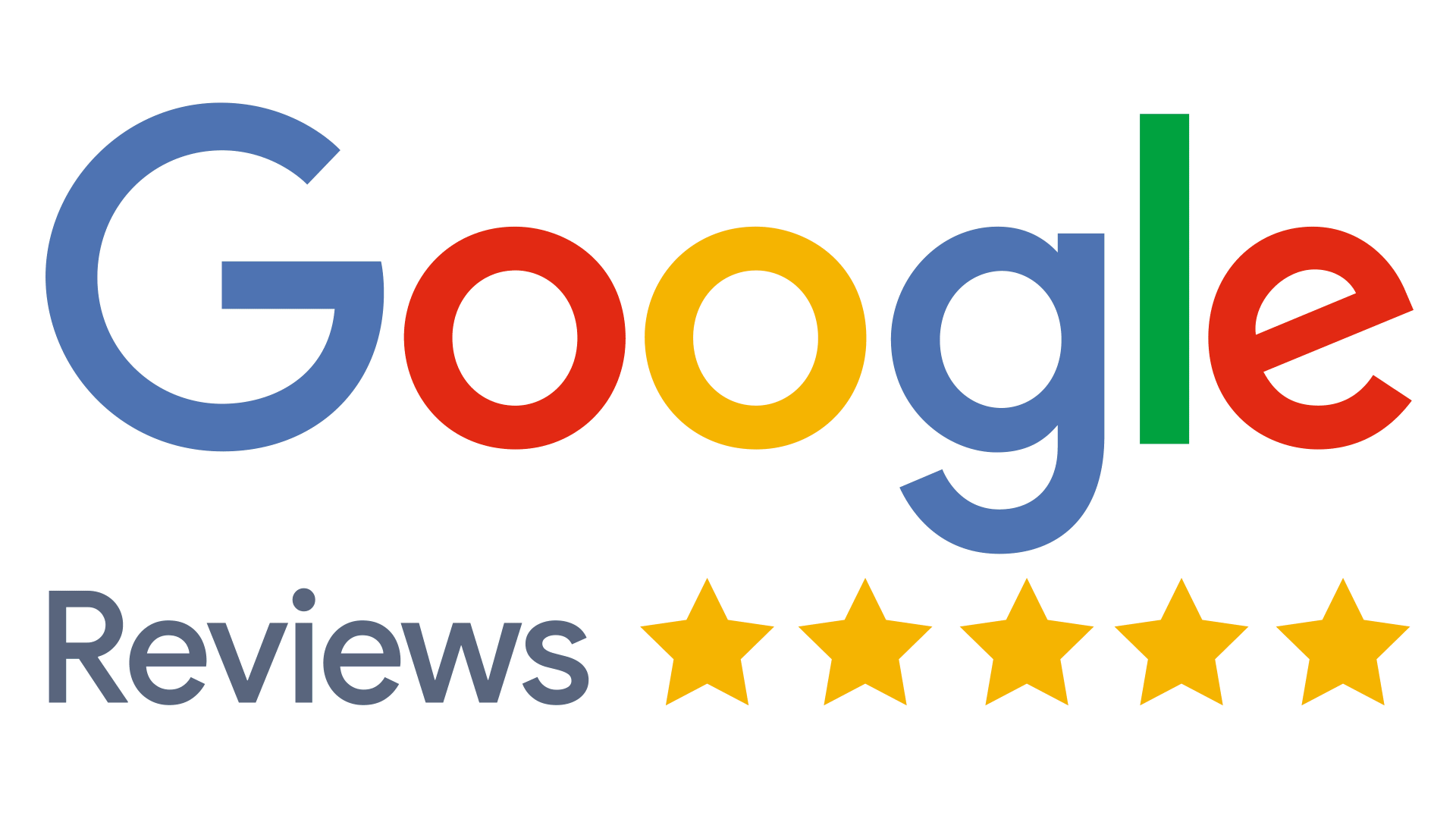 Google Reviews, five stars