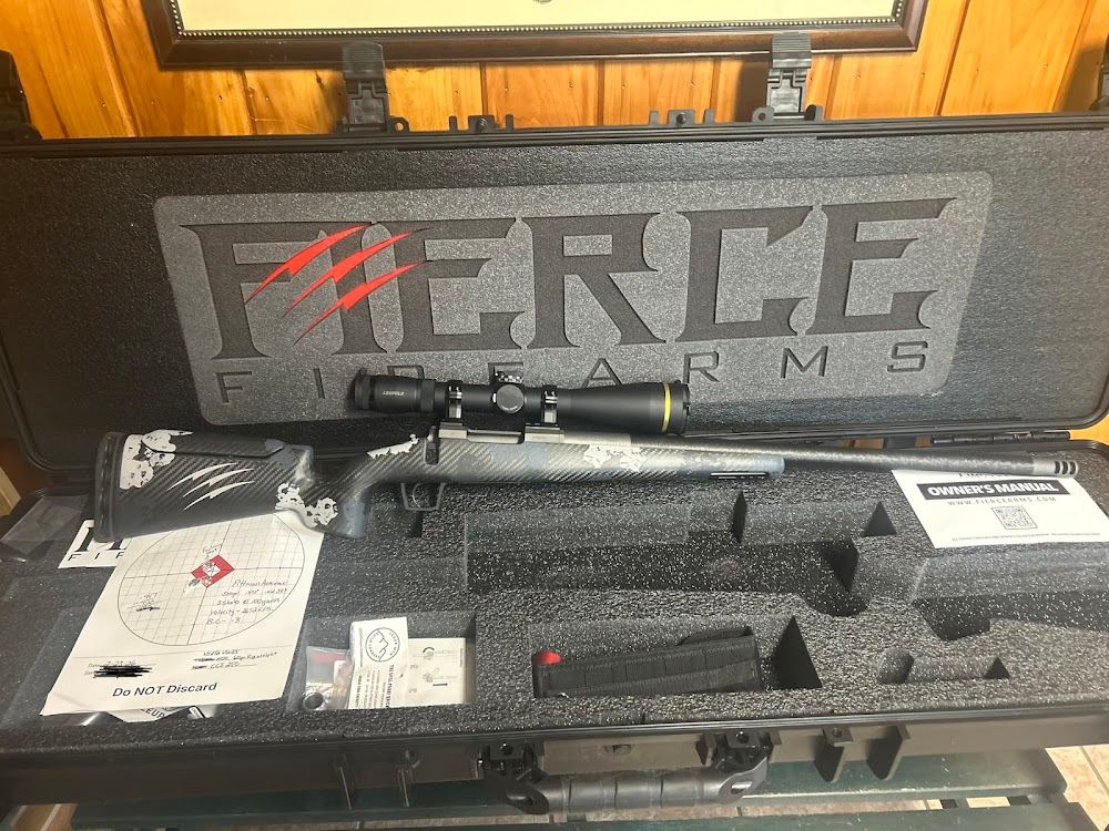 Fierce Carbon MZ Pro with scope in its Fierce Firearms hard case
